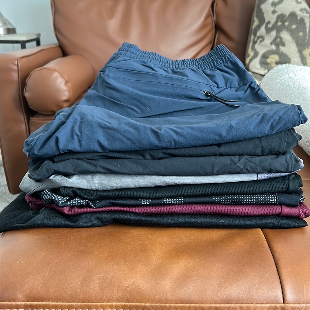 8 pairs Assorted men’s athletic shorts, Nike, Under Armor, Hill City